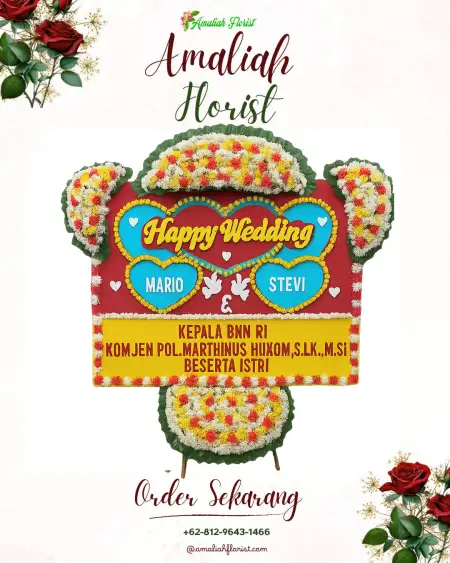 Papan Bunga Pernikahan Ponokawan